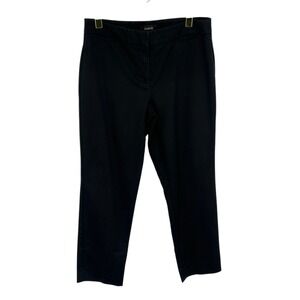 Talbots Signature Womens Black Flat Front Straight Leg Pants Size‎ 10